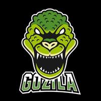 plantilla de logotipo de mascota godzila sport o esport gaming, para tu equipo vector