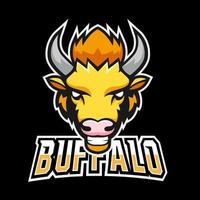 plantilla de logotipo de mascota de buffalo sport o esport gaming, para su equipo vector