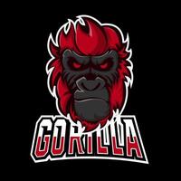 Gorilla sport or esport gaming mascot logo template, for your team vector