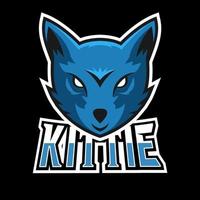 plantilla de logotipo de mascota de juego de kittie sport o esport, para su equipo vector