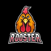 Rooster sport or esport gaming mascot logo template, for your team vector