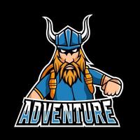Adventure sport or esport gaming mascot logo template, for your team vector