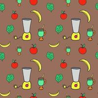 smoothie seamless background vector