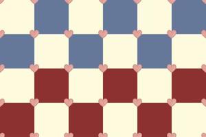 Red and blue hearts pattern vector