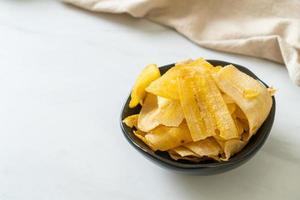 Banana Chips fried or baked sliced banana photo