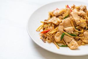 Stir-fried chicken with ginger - Asian food style photo