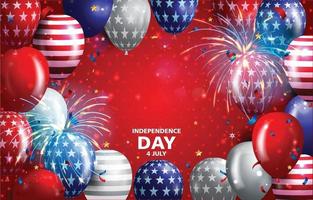 Independence Day 4th July Celebration Background vector