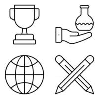 Pack of Science Care Linear Icons vector