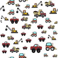 trucks seamless pattern perfect for background or wallpaper vector