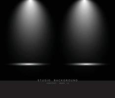 Empty black gradient studio room background. backdrop light interior with copyspace for your creative project, Vector illustration EPS 10