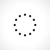 Black abstract vector circle frame halftone dots logo emblem design. Round border Icon using circle dots texture.Vector illustration EPS 10