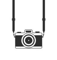 hanging vintage camera icon vector