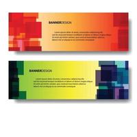 logotipo de banner con color simple vector