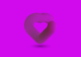 Heart shape with gradient color vector