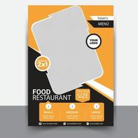 Flyer Food Restaurant template Design and Delicious fast food menu