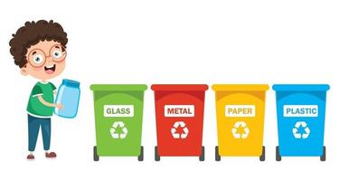 Concept Of Recycling And Cleaning vector