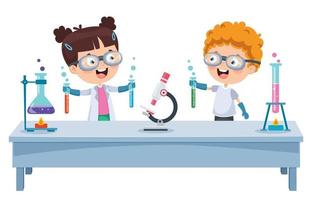 concepto de experimento de química vector