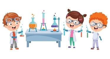 concepto de experimento de química vector