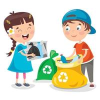 Concept Of Cleaning And Recycling vector