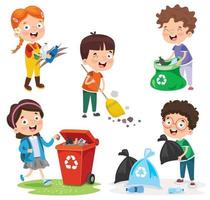Concept Of Cleaning And Recycling vector