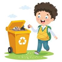 Concept Of Recycling And Cleaning vector