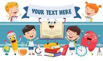 Colorful Abstract Banner For Children Education vector