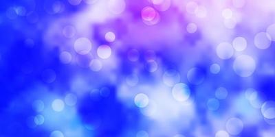 Light Pink, Blue vector background with bubbles. Abstract decorative design in gradient style with bubbles. Pattern for websites.