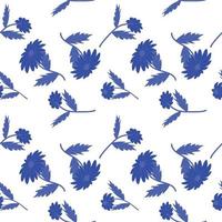 Folk flowers art pattern Floral abstract surface design  Seamless pattern vector