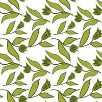 Folk flowers art pattern Floral abstract surface design  Seamless pattern vector