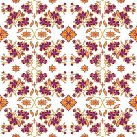 Floral folk damask pattern Fantasy flowers Floral geometric fantasy vector