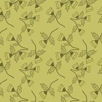 Folk flowers art pattern Floral abstract surface design  Seamless pattern vector