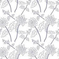 Folk flowers art pattern Floral abstract surface design  Seamless pattern vector