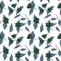 Folk flowers art pattern Floral abstract surface design  Seamless pattern vector