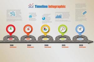 Business roadmap timeline infographic circle designed for background template milestone element modern diagram process technology digital marketing data presentation chart Vector illustration