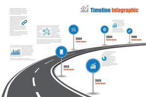 Business road signs map timeline infographic designed for abstract background template milestone element modern diagram process technology digital marketing data presentation chart Vector illustration