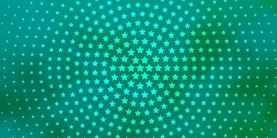 Light Green vector template with neon stars. Shining colorful illustration with small and big stars. Theme for cell phones.