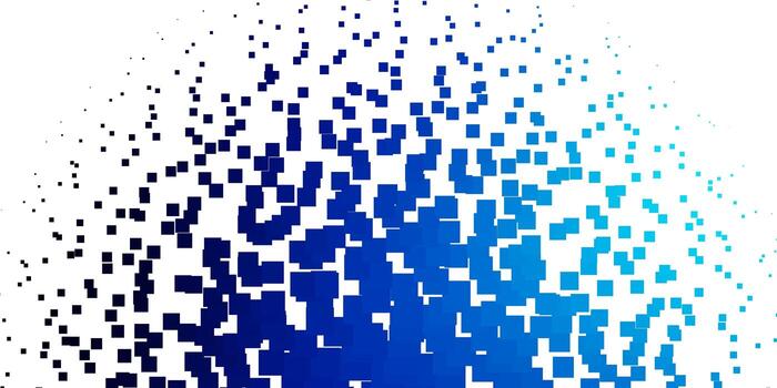 Light BLUE vector pattern in square style. Abstract gradient illustration with rectangles. Design for your business promotion.