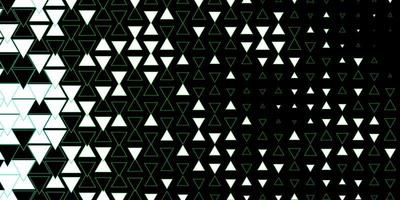 Dark Green vector pattern with lines, triangles. Colorful illustration with triangles in simple style. Best design for posters, banners.