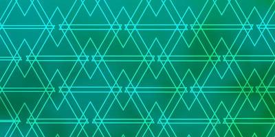 Light Green vector backdrop with lines, triangles. Gradient triangles in abstract style on simple form. Template for landing pages.