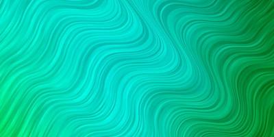 Light Green vector pattern with wry lines. Colorful illustration with curved lines. Smart design for your promotions.