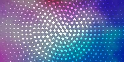 Light Blue, Red vector template with neon stars. Blur decorative design in simple style with stars. Pattern for new year ad, booklets.