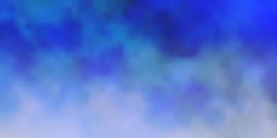 Dark BLUE vector background with clouds. Abstract illustration with colorful gradient clouds. Pattern for your commercials.