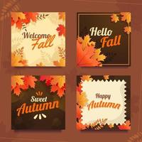 Sweet Warm Fall Season Card vector