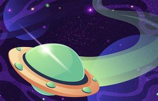 Flying Ufo Background vector