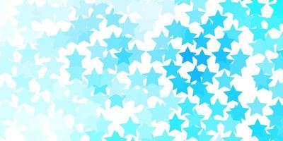 Light BLUE vector pattern with abstract stars. Blur decorative design in simple style with stars. Theme for cell phones.