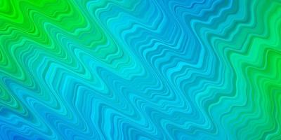 textura de vector azul claro, verde con arco circular. colorida ilustración en estilo abstracto con líneas dobladas. patrón para comerciales, anuncios.