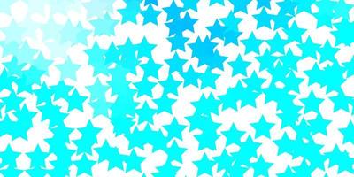 Light BLUE vector template with neon stars. Blur decorative design in simple style with stars. Theme for cell phones.