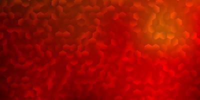 Dark orange vector background with hexagonal shapes.