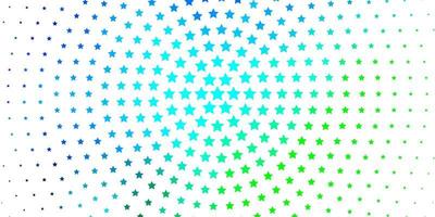 patrón de vector azul claro, verde con estrellas abstractas. Ilustración colorida con estrellas de degradado abstracto. diseño para la promoción de su negocio.