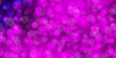 Light Purple, Pink vector layout with circle shapes. Colorful illustration with gradient dots in nature style. Pattern for booklets, leaflets.